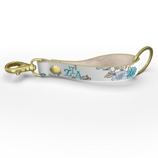 Zeta Tau Alpha Floral Strap Keychain