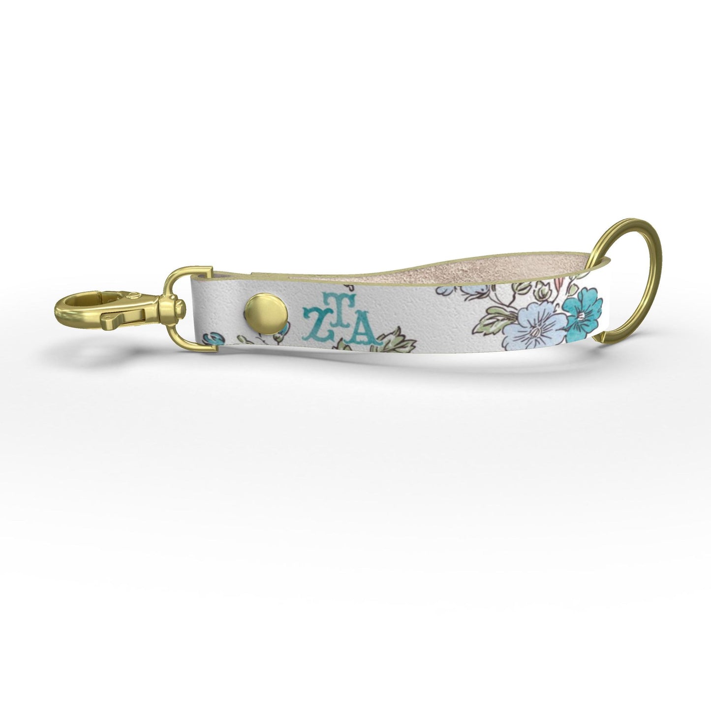 Zeta Tau Alpha Floral Strap Keychain