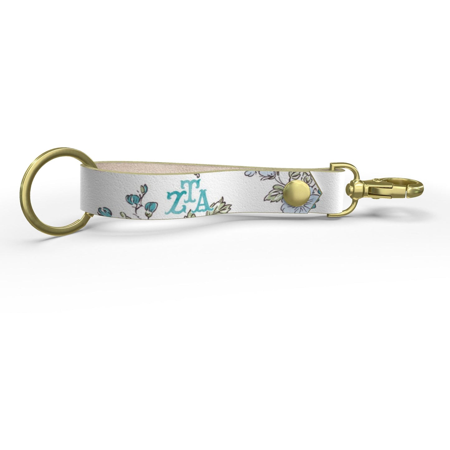 Zeta Tau Alpha Floral Strap Keychain