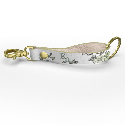 Kappa Delta Hand Sketched Floral Strap Keychain