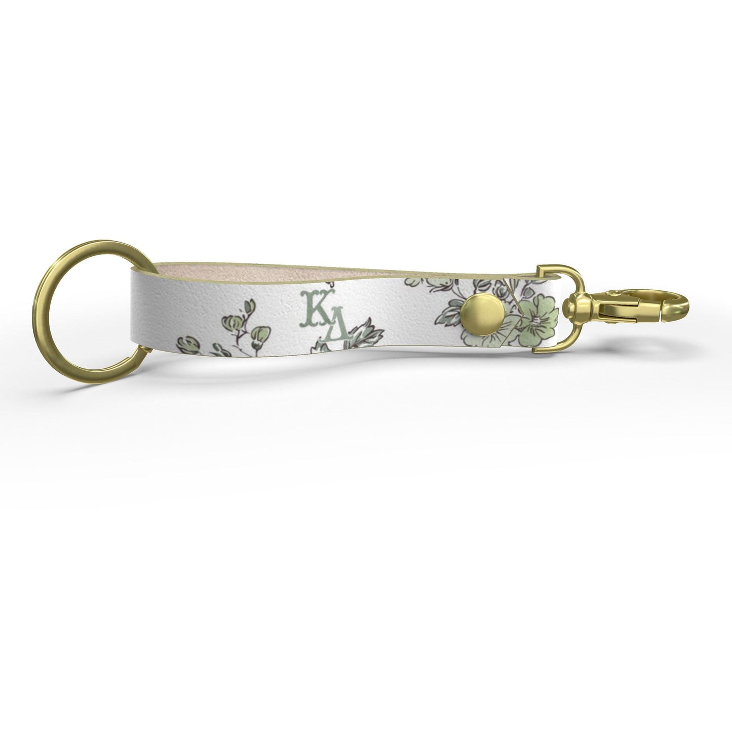 Kappa Delta Hand Sketched Floral Strap Keychain
