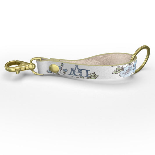 Alpha Delta Pi Floral Ribbon Strap Keychain