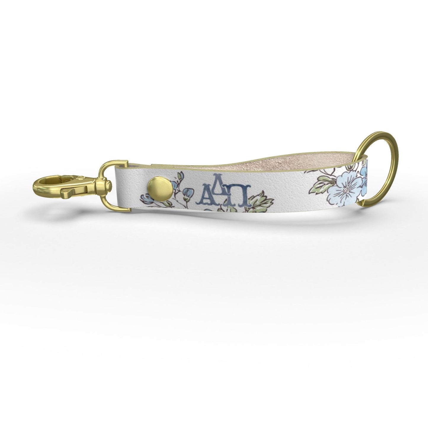 Alpha Delta Pi Floral Ribbon Strap Keychain