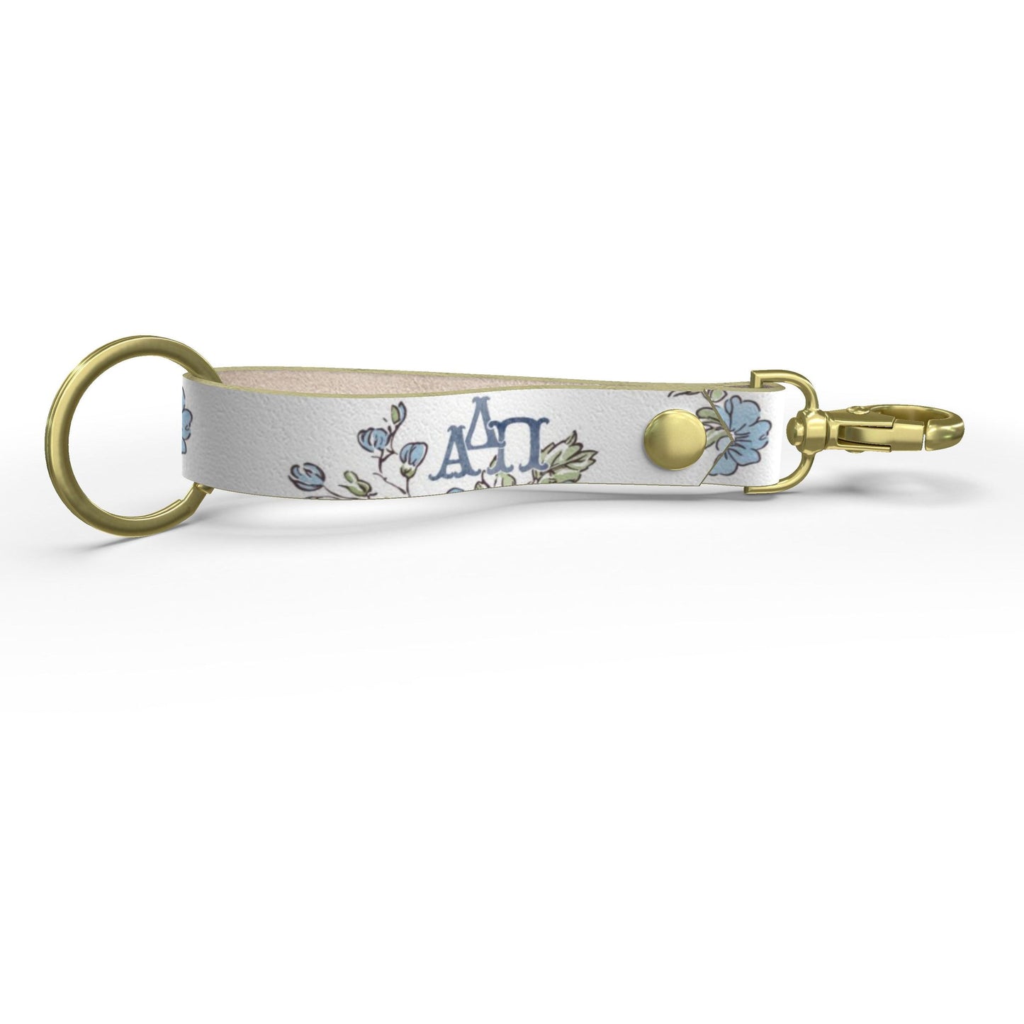 Alpha Delta Pi Floral Ribbon Strap Keychain