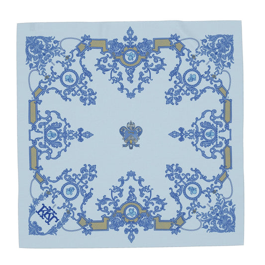 Kappa Kappa Gamma Ornate Iris + Crest Silk Scarf