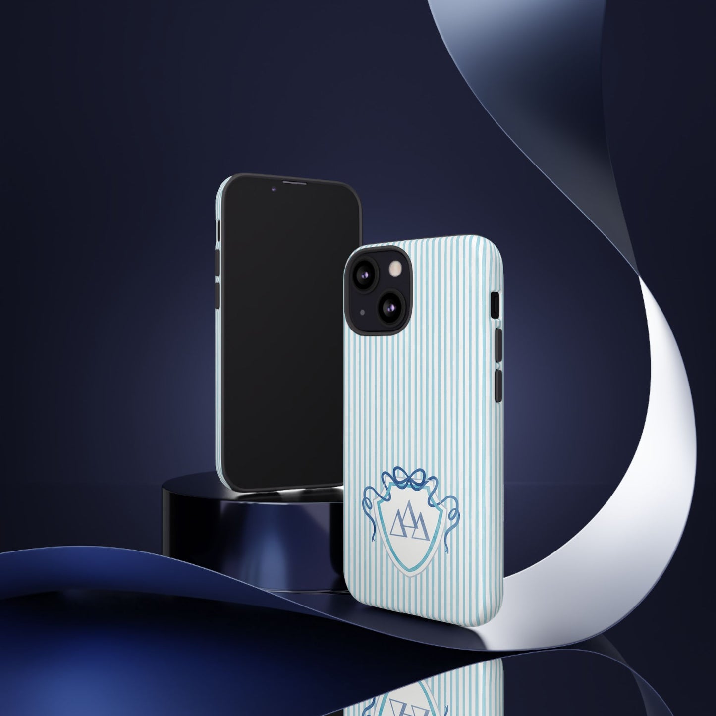 ΔΔΔ Bow Crest Seersucker iPhone Case