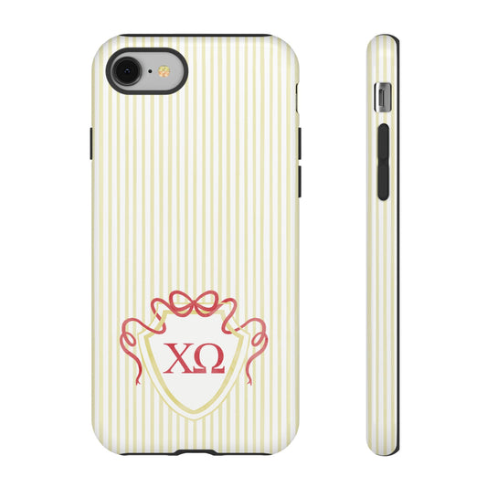ΧΩ Bow Crest Seersucker iPhone Case