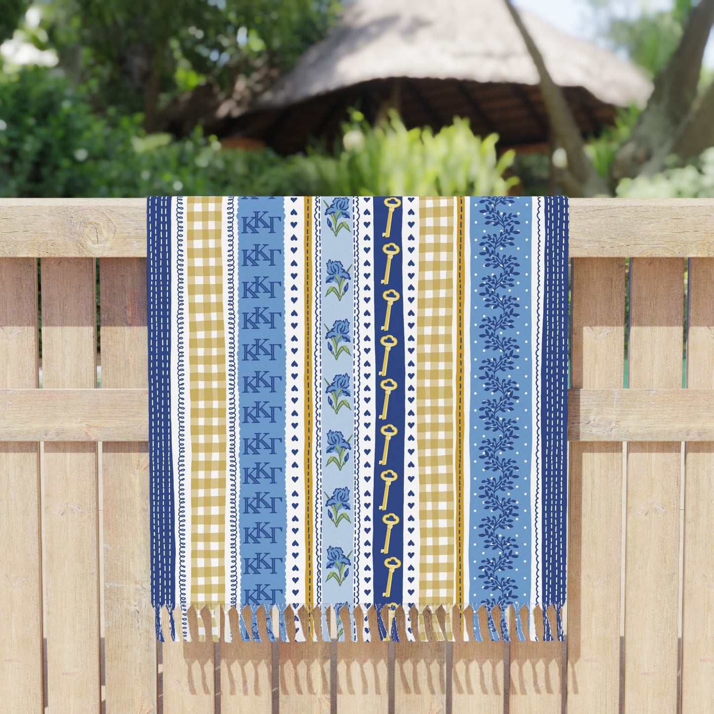 ΚΚΓ Oversized Beach Towel with Fringe