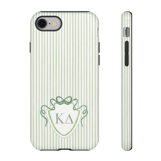 ΚΔ Bow Crest Seersucker iPhone Case