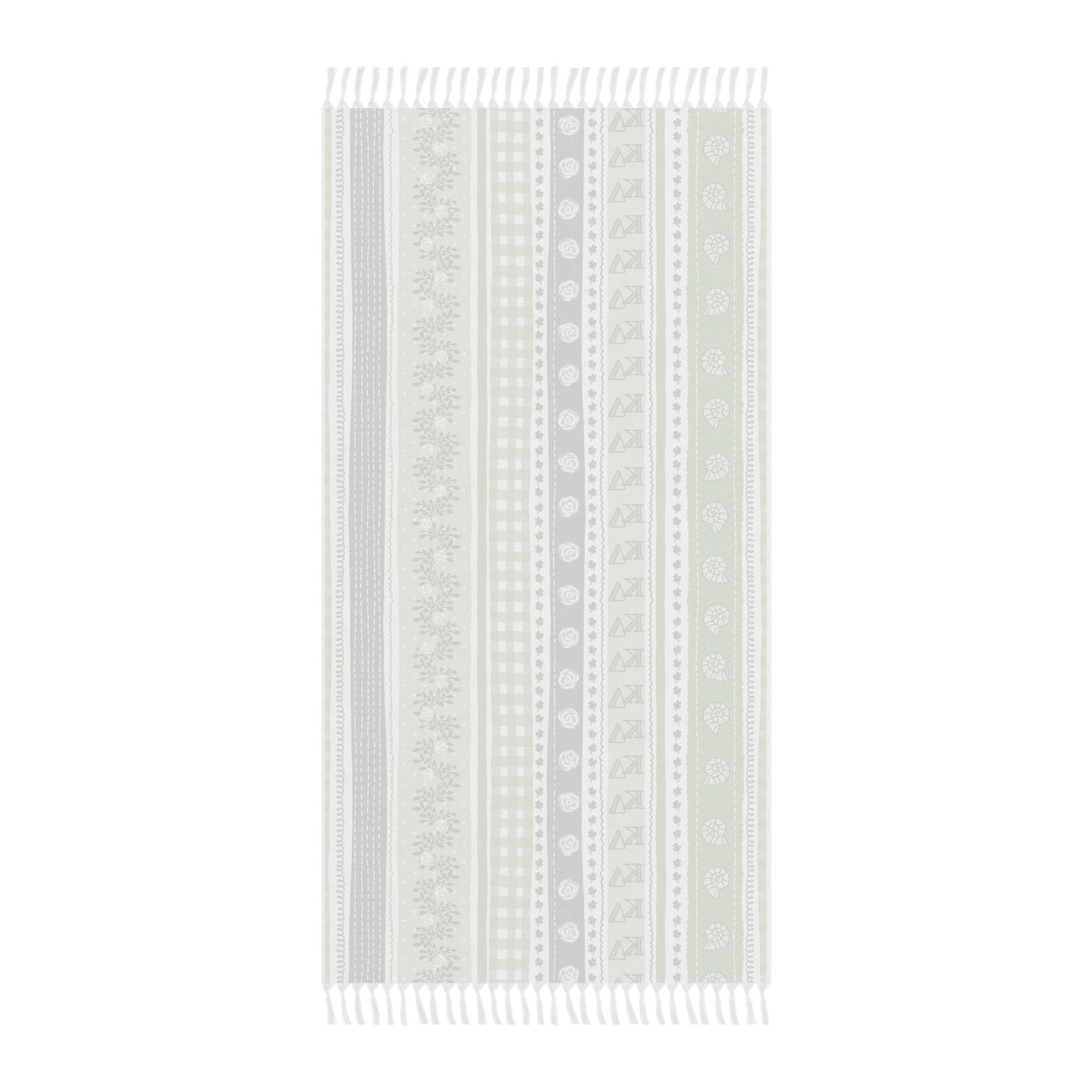 ΚΔ Oversized Beach Towel with Fringe