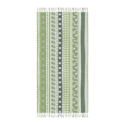 ΚΔ Oversized Beach Towel with Fringe