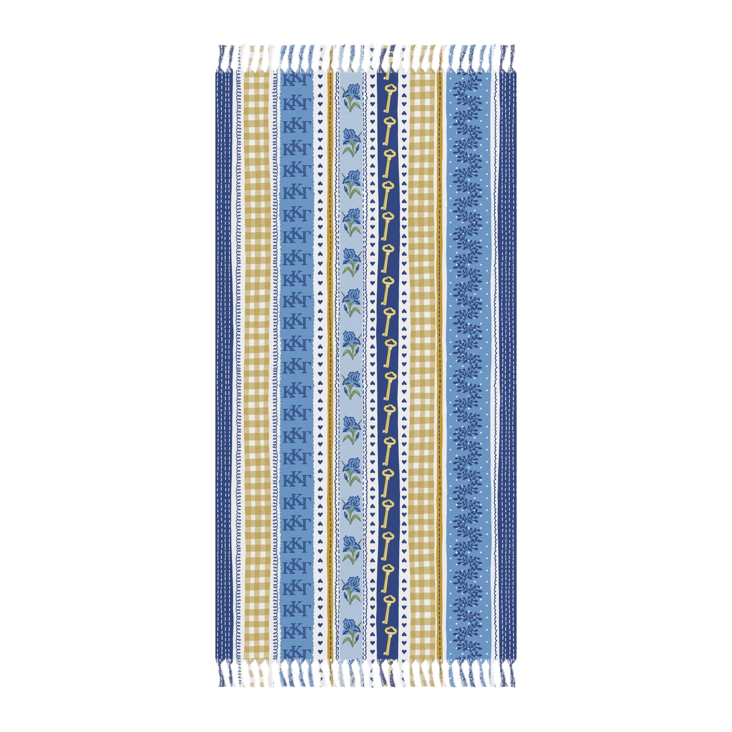 ΚΚΓ Oversized Beach Towel with Fringe