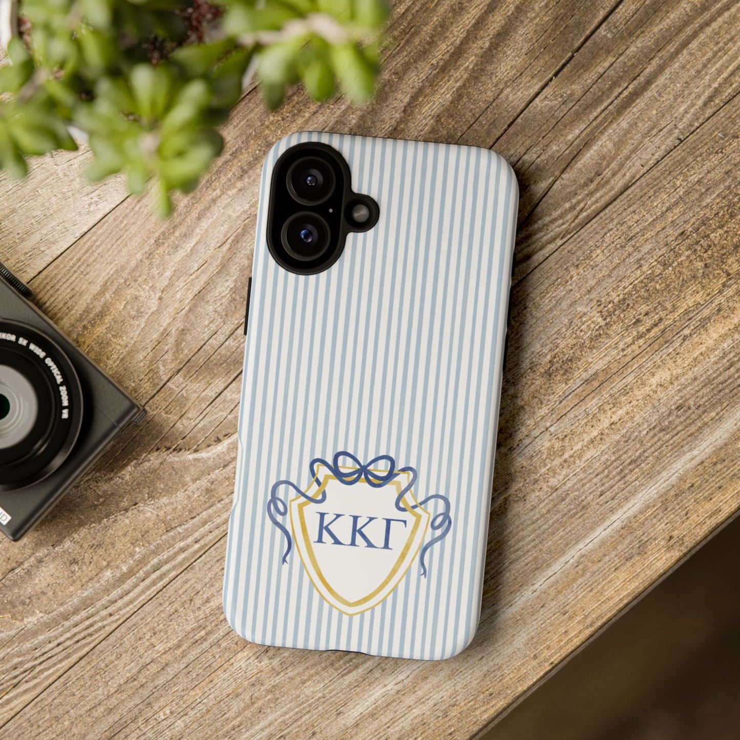 ΚΚΓ Bow Crest Seersucker iPhone Case