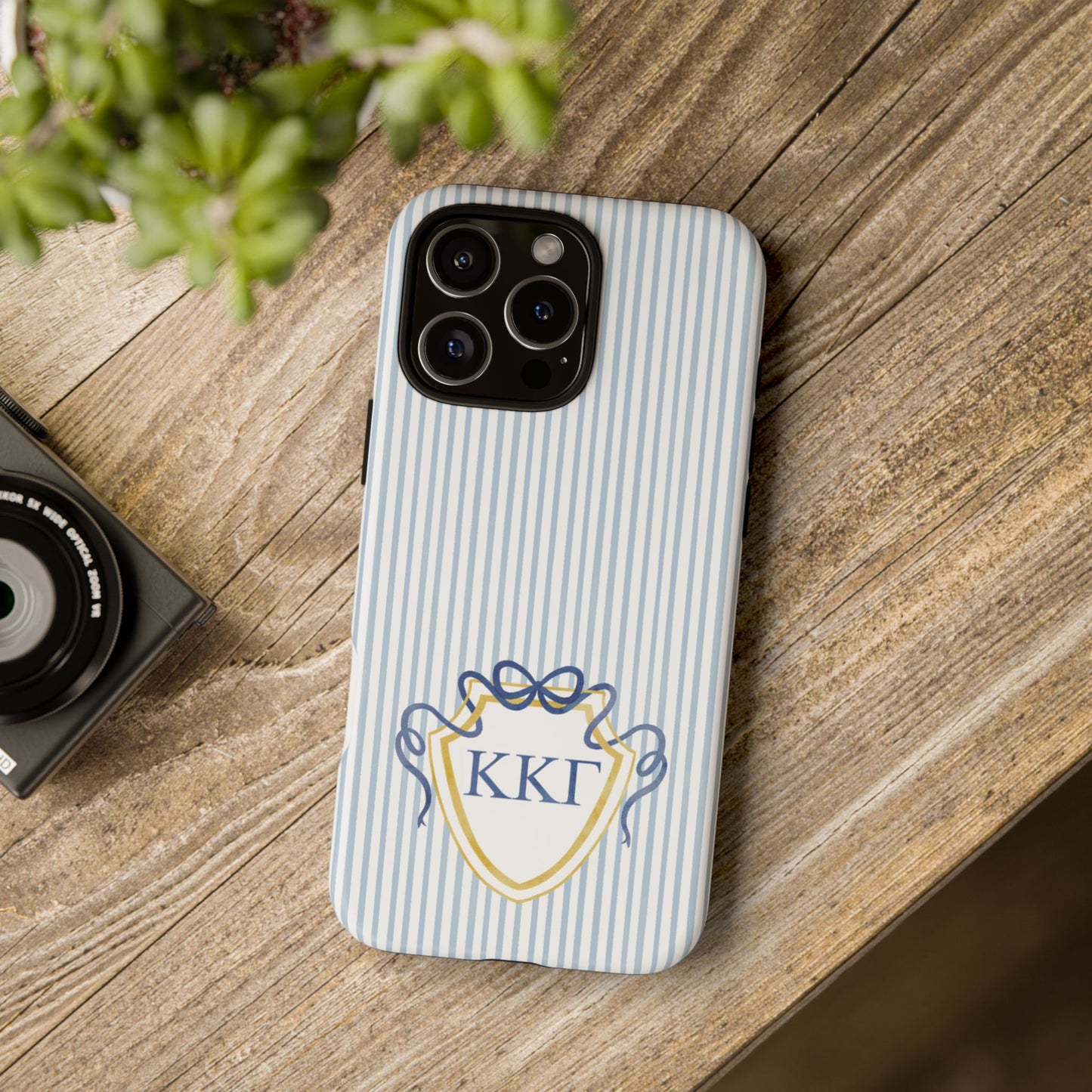 ΚΚΓ Bow Crest Seersucker iPhone Case