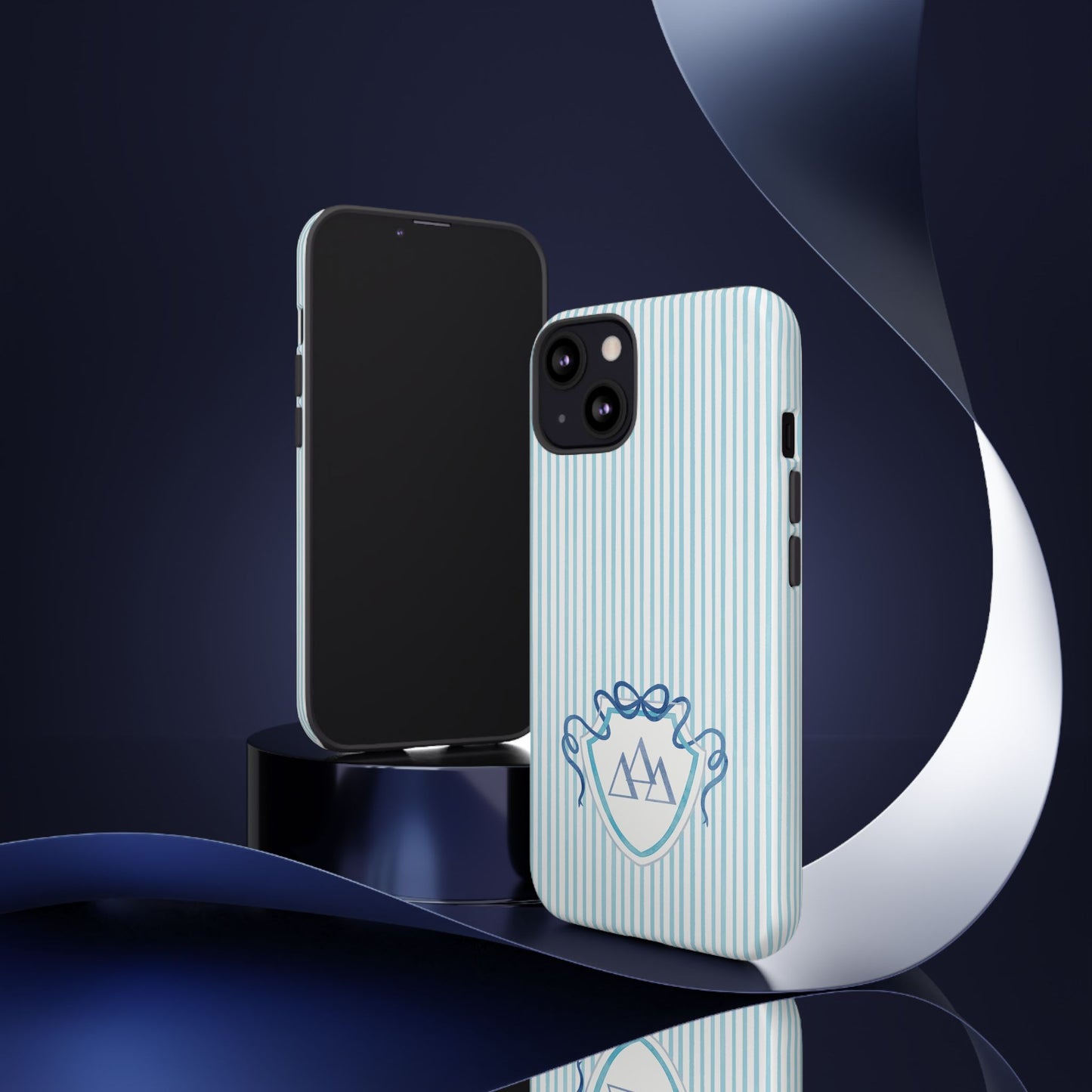 ΔΔΔ Bow Crest Seersucker iPhone Case