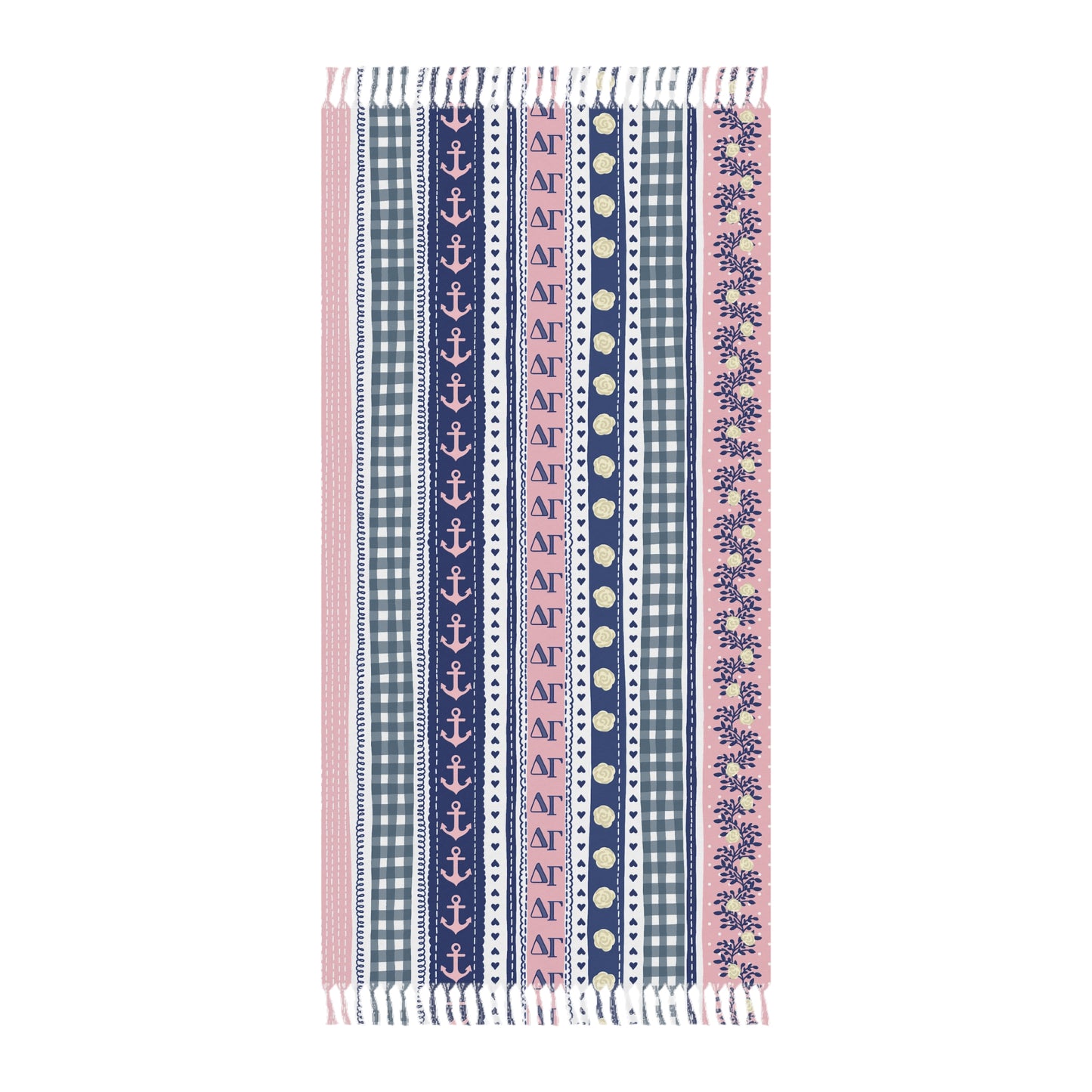 Delta Gamma Oversized Beach Towel with Fringe