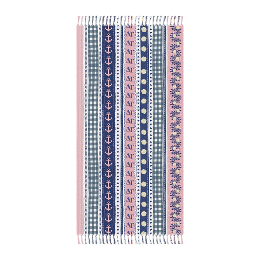 Delta Gamma Oversized Beach Towel with Fringe