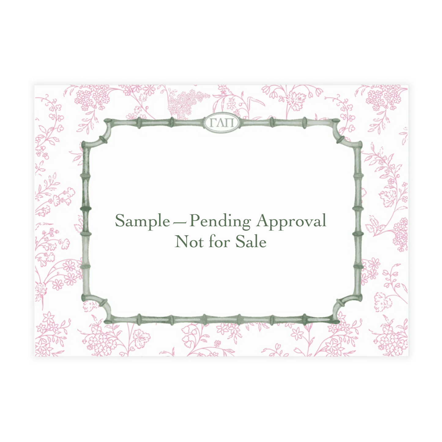 Sorority Letter Note Cards on Preppy Stripes