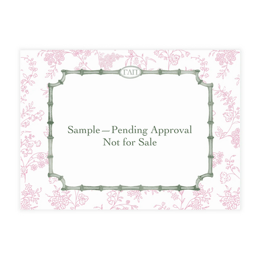 Sorority Letter Note Cards on Preppy Stripes