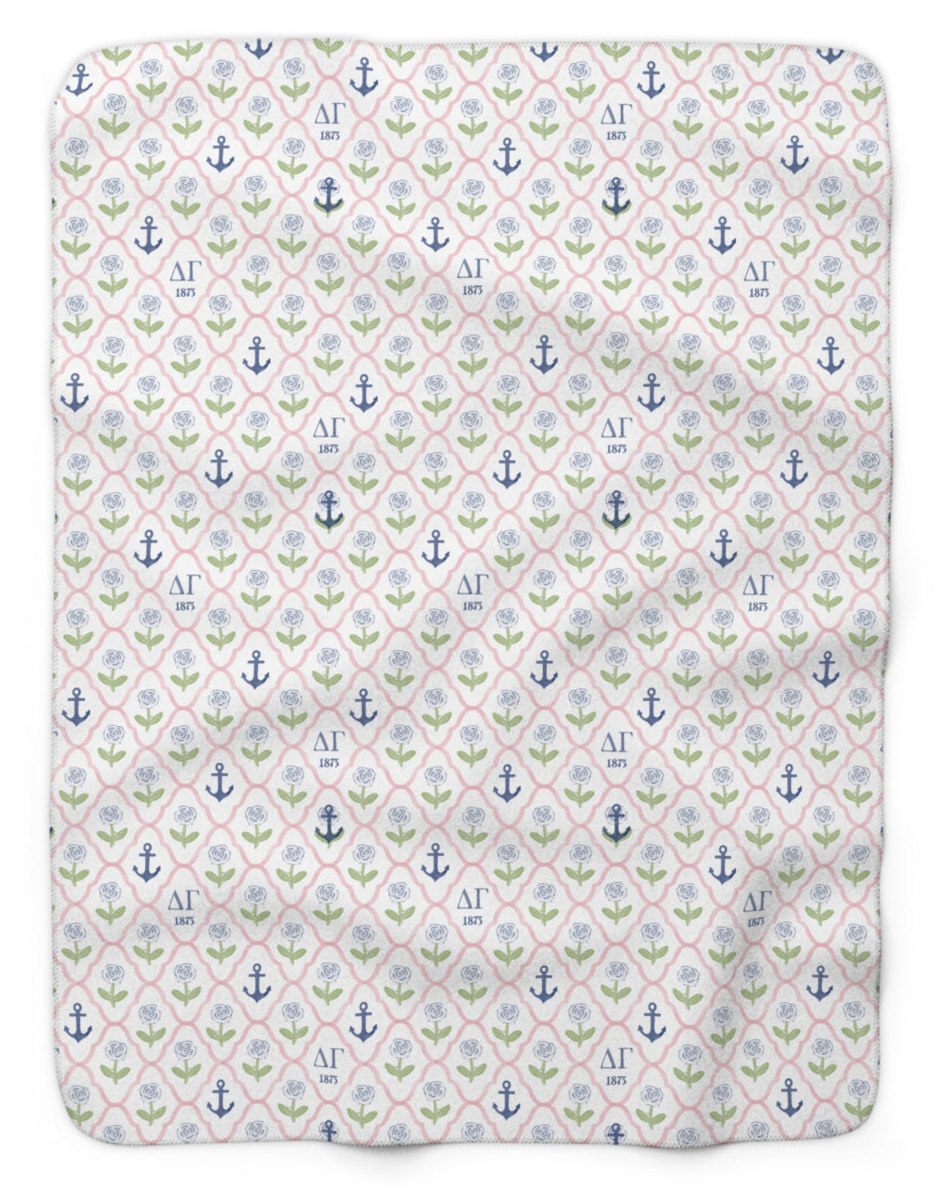 Delta Gamma Lattice Tailgate Throw Blanket
