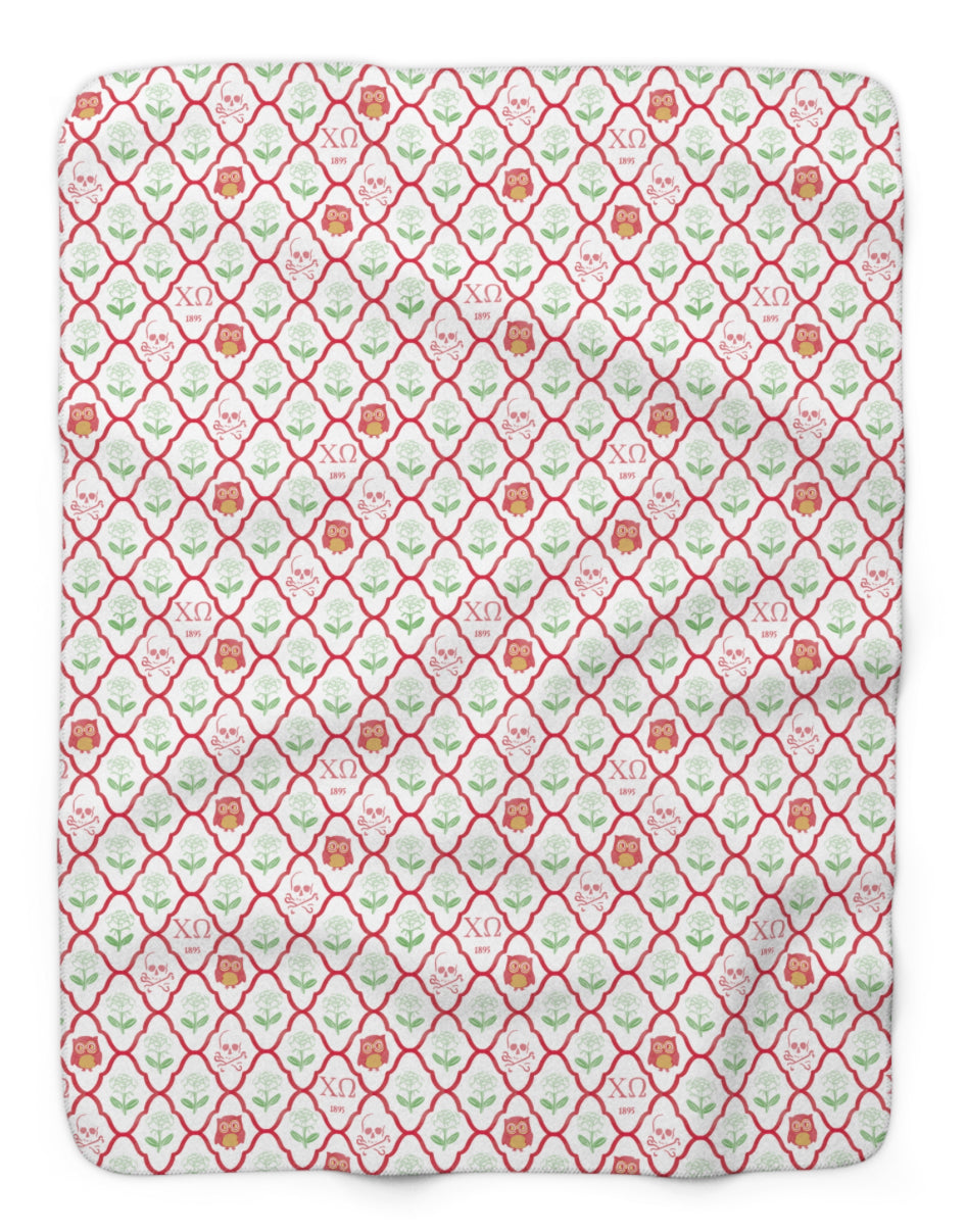 Chi Omega Tailgate Throw Blanket