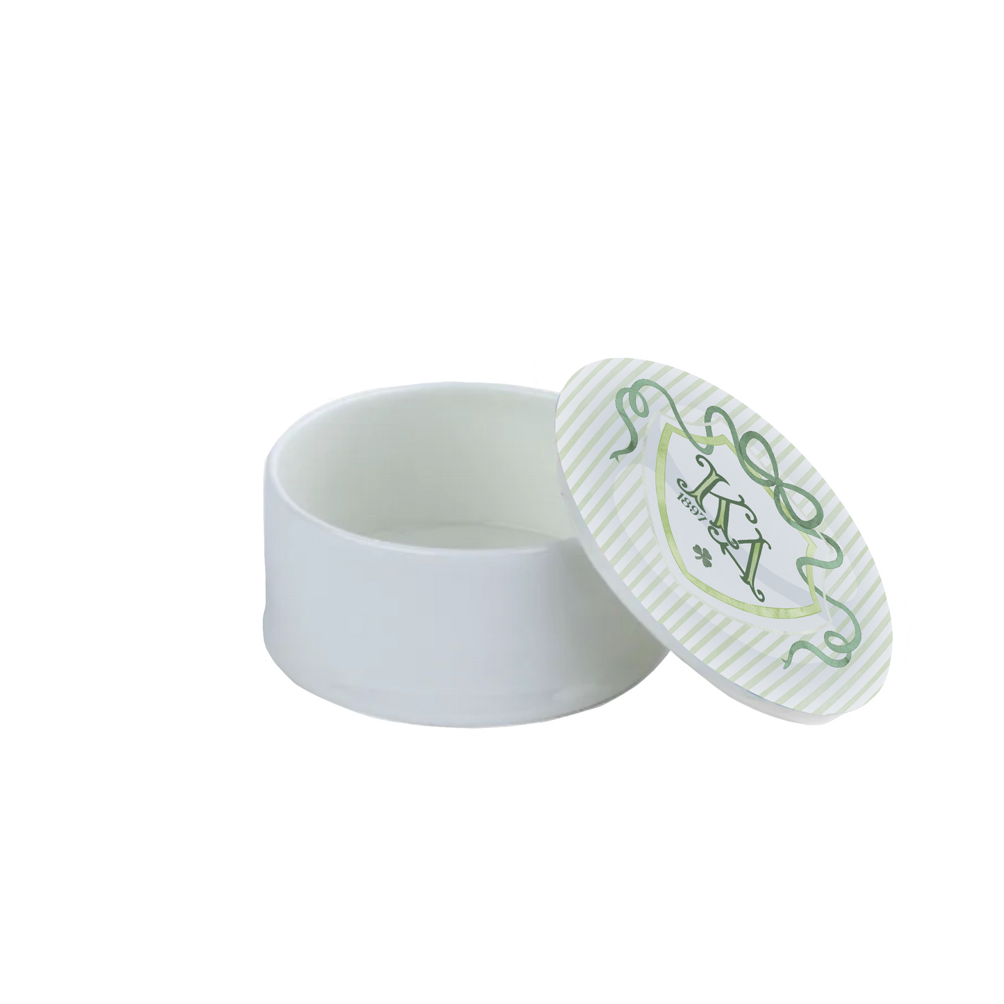Kappa Delta Bow + Shield Bone China Trinket Box