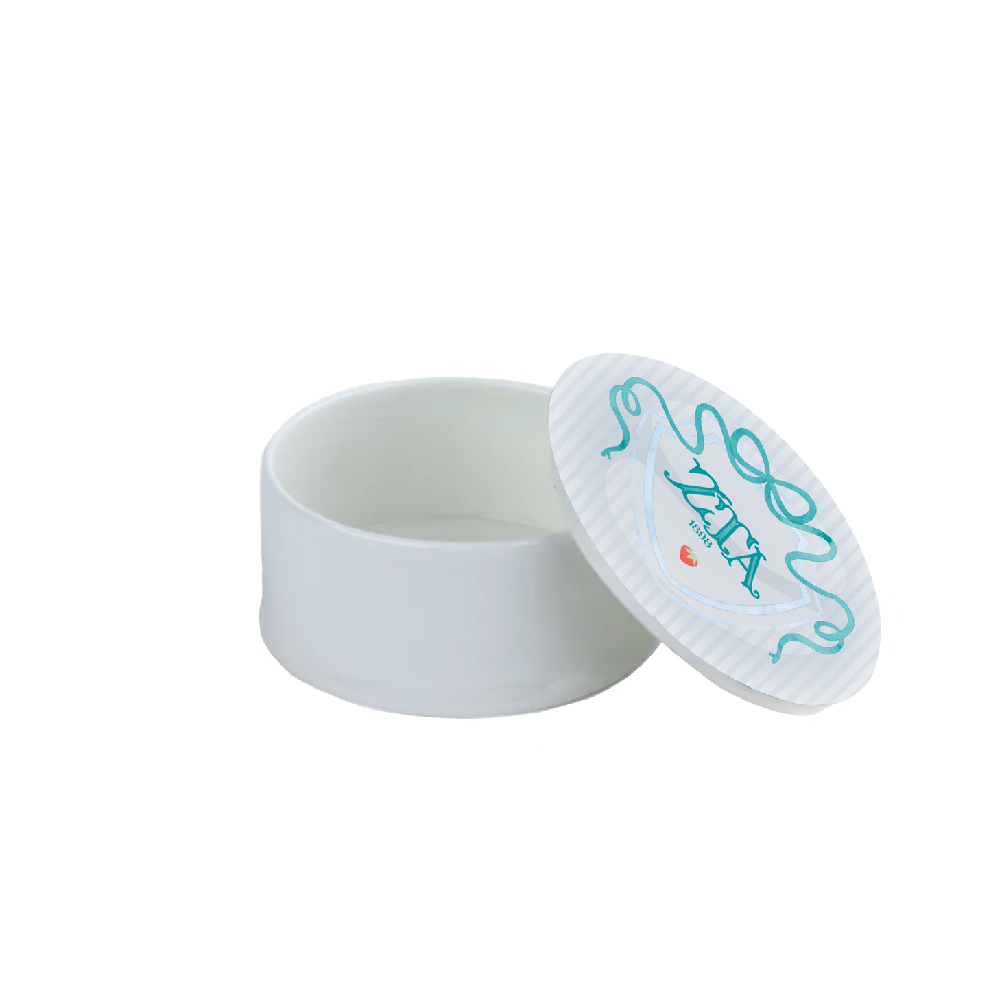 Zeta Tau Alpha Bow + Shield Bone China Trinket Box
