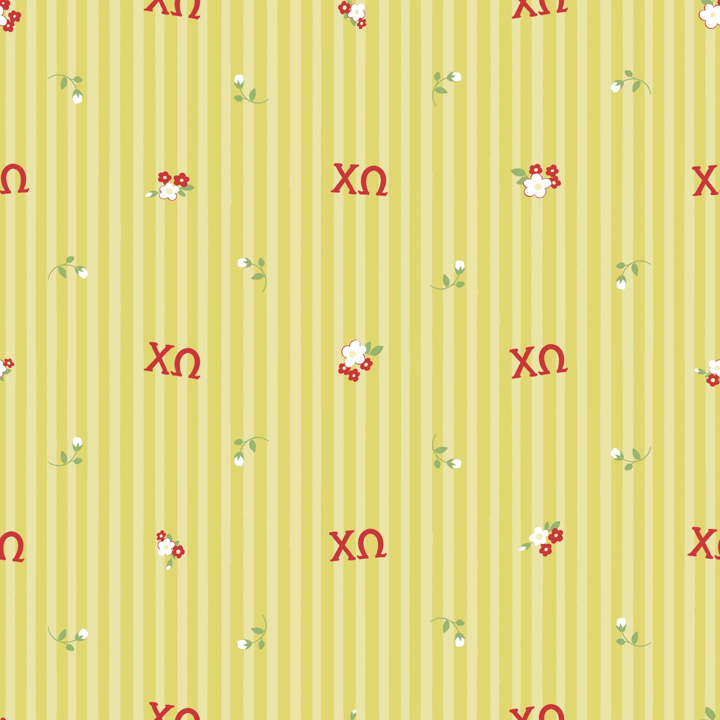 Chi Omega Striped Blossom Sherpa Fleece Tailgate Throw