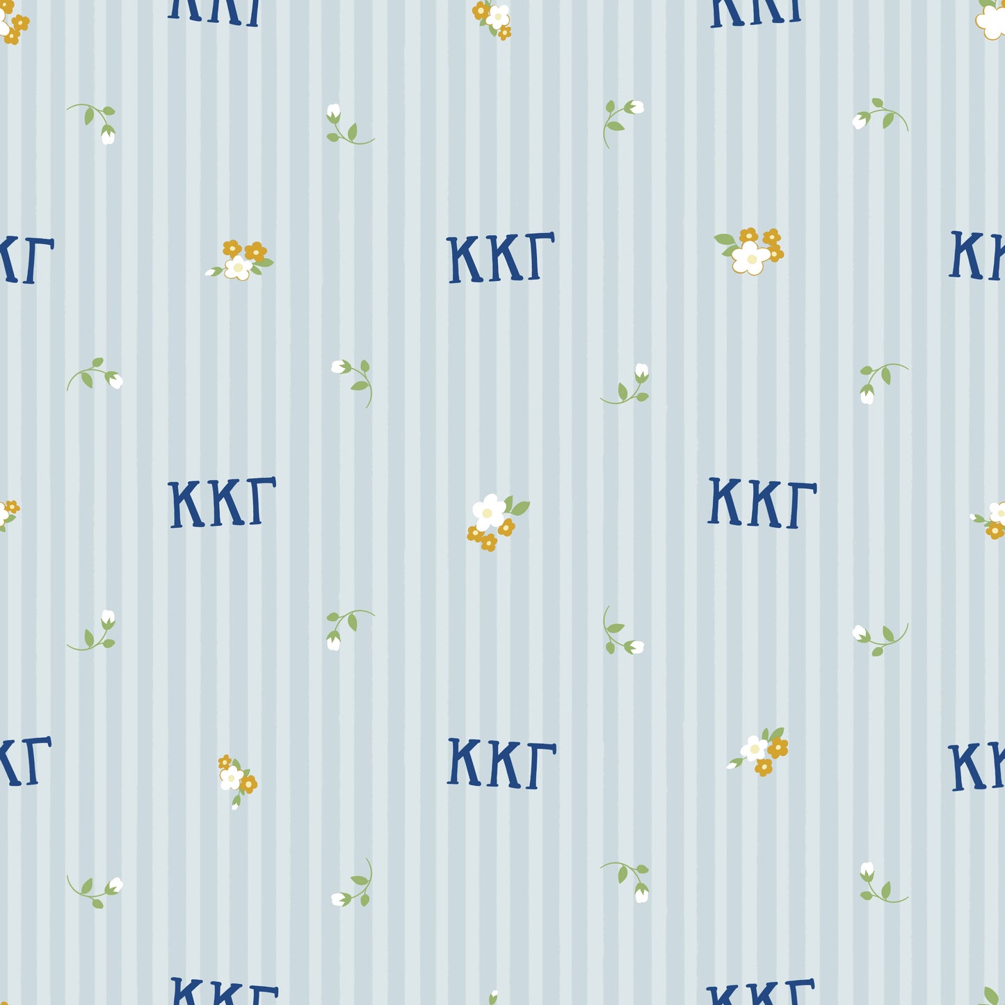 Kappa Kappa Gamma Striped Blossom Sherpa Fleece Tailgate Throw