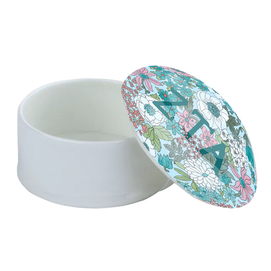 Zeta Tau Alpha Liberty-Style Floral Bone China Trinket Box