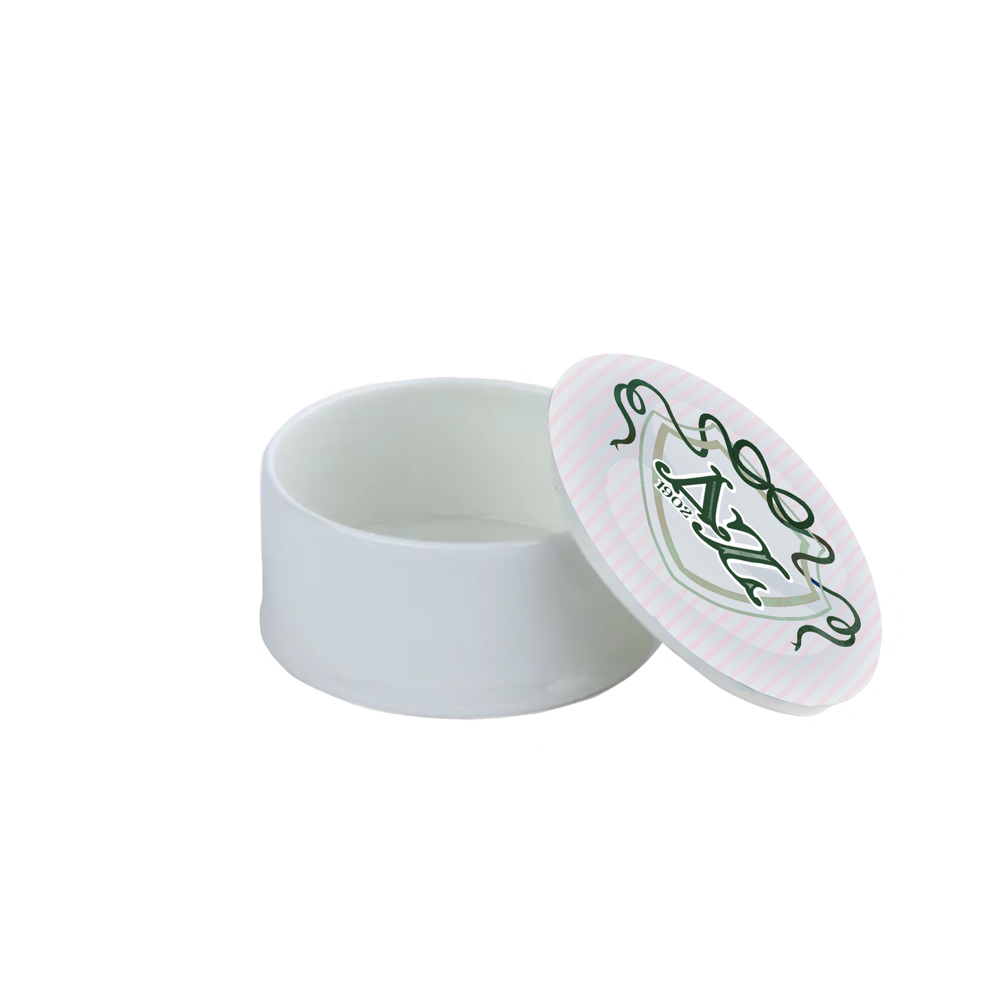 Delta Zeta Bow + Shield Bone China Trinket Box