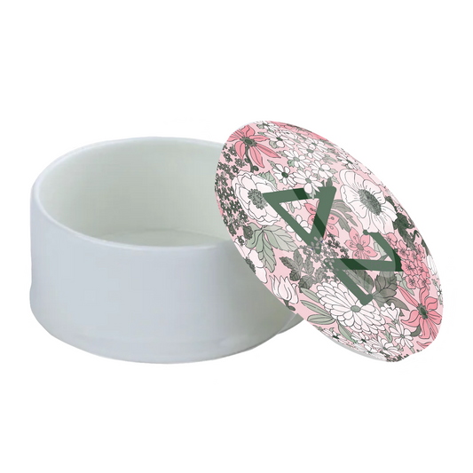 Delta Zeta Liberty-Style Floral Bone China Trinket Box