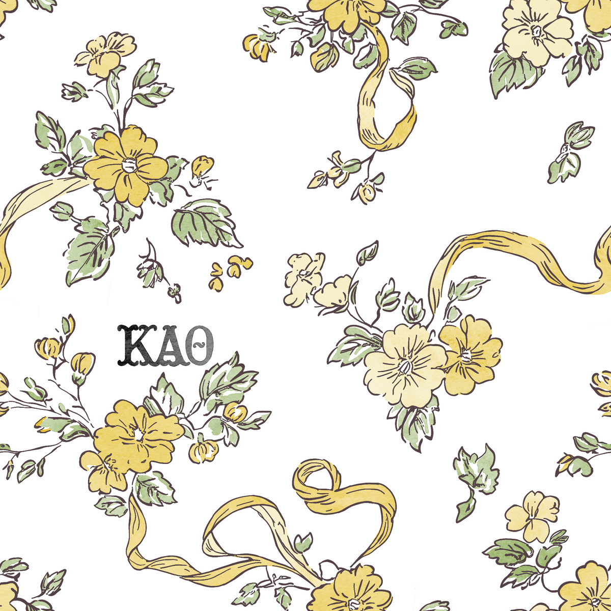 Kappa Alpha Theta Blossom + Ribbon Tailgate Throw